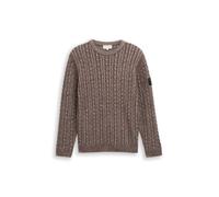 TOM TAILOR Pullover marrone / nero / offwhite Uomo - PROMO - Pullover e cardigan - Pullover - Pullover girocollo TOM TAILOR M