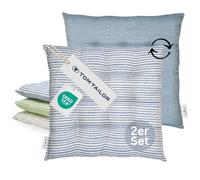 TOM TAILOR Set di 2 cuscini per sedia, 40 x 40 cm, blu, comodi cuscini per sala da pranzo e cucina, lavabili fino a 30 °C, Öko-Tex, per mobili da giardino, panche, sedie da ufficio e pavimento
