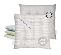 TOM TAILOR Set di 2 cuscini per sedia, 40 x 40 cm, grigio, comodi cuscini per sala da pranzo e cucina, lavabili fino a 30 °C, Öko-Tex, per mobili da giardino, panche, sedie da ufficio e pavimento