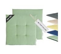 TOM TAILOR Set di 2 cuscini per sedia, comodi cuscini da 40 x 40 cm, lavabili per sala da pranzo, sedia da ufficio, panca, pavimento e mobili da giardino, certificato Oeko Tex