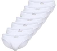 TOM TAILOR Slips, 7er Pack - Mini-Slip, Slip, Puro Cotone, Jersey, uni Weiß L