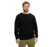 TOM TAILOR Uomini Maglione Basic Plus Size con logo ricamato