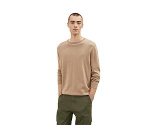 TOM TAILOR Uomini Maglione Basic Plus Size con logo ricamato