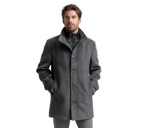 TOM TAILOR Uomo Cappotto di Lana con Giacca Interna 1032506, Nero (Dark Grey Black Herringbone 30500), XXL