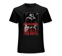 Tom WAITS Blues Rock Short Sleeve T-Shirt Black M