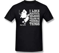 Tom Waits I Like Beautiful Melodies Telling Me Terridle Things Men's T-Shirt Unisex Black Tee XL