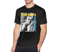 Tom Waits Rain Dogs Men's Short Sleeve T-Shirt Graphic O Neck Comfortable Cotton Shirts Black S