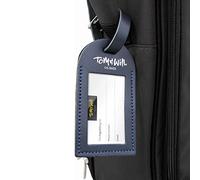 TOM & will 99ll-640 Leather Luggage tag, blu navy