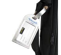 TOM & will 99ll-710 Leather Luggage tag, argento