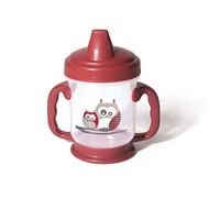 Tom & Zoé Tazza Transizione Ergonomica 21 ntigoccia Multicolore | Plastica PP, tazza di transizione ergonomica, valvola antigoccia, materiali sicuri, bambini, blu grigio e rosa