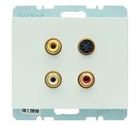 Toma 3xCinch K1,K5 bl. polar,brillo