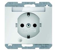 Toma SCHUKO con indicador y portaetiquetas, K.1, blanco polar, brillo