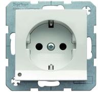 Toma SCHUKO con LED de orientación, S/B, blanco polar, brillo