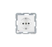 Toma SCHUKO con LED de orientación, S/B, blanco polar, mate