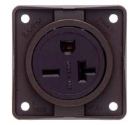 Toma USA/CANADA NEMA 6-20 R, INTEGRO, marrón, mate