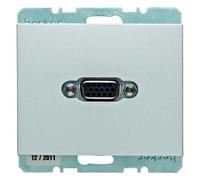 Toma VGA con terminales a tornillo y mordaza, K.5, aluminio