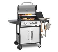 Tomahawk 3.1 S - Griglia a gas, 3 bruciatori da 3,6 kW + 1 bruciatore da 2,7 kW, 60 x 45 cm, acciaio inox