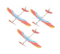 Tomaibaby 3pcs Balsa Legno Aliante Aereo Modello Aereo Gomma Band Powered Aircraft Sport All'aperto Volare Giocattolo per Bambini (Modello casuale)