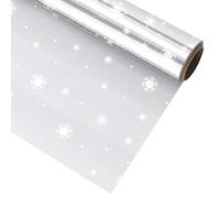 Tomaibaby Carta da imballaggio in Cellophane trasparente per Fiorista in Fiocco di Neve 2. Carta da imballaggio in cristallo da 5 mil spessore per regali cesti fiori arti e mestieri