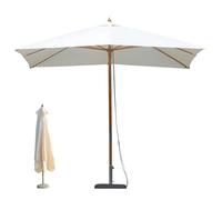 Tomaino - Ombrellone Da Giardino Per Esterno con Palo centrale In Legno di Bambù - Riparati Dal Sole con Telo Antivento e anti Raggi UV - Per Giardino, Balcone, Terrazzo (3x2)