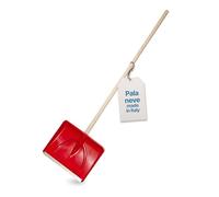 TOMAINO - Pala Da Neve Rossa Multifunzione 9x46x38 cm - Per Neve, Foglie e Altro In Plastica Con Profilo In Alluminio - Pala Singola o con Manico in Legno