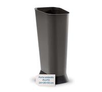 Tomaino - Portaombrelli da Interno ed Esterno 24x26x55 cm per Ingresso Casa, Negozio e Ufficio - Portaombrelli Nero in Plastica Resistente - Fino a 15 Ombrelli