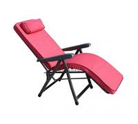 Tomaino - Sedia Sdraio Imbottita Per Interno ed Esterno - Poltrona Reclinabile Per un Perfetto Relax - Comoda e Pieghevole Ideale in Casa, Giardino, Terrazzo (automatica, rossa)
