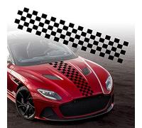 TOMALL 126 x 23cm Adesivo a strisce per cofano per auto da corsa Decalcomania laterale per carrozzeria per gonna auto Paraurti per tetto Striscia in vinile Decorazione per cofano auto (nero)