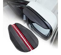 TOMALL 2 pezzi Specchietto retrovisore Visiera antipioggia Protezione antifumo Copertura universale per sopracciglia a specchio in fibra di carbonio per accessori auto (fibra di carbonio)