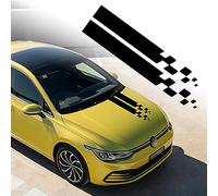 TOMALL 88,9 x 8,9 cm Adesivo a strisce per cofano auto per da corsa sport corpo laterali per gonna cofano paraurti in vinileuniversalemotivo modificate per auto (nero)