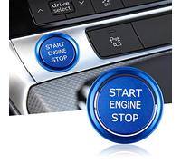 TOMALL Alluminio Motore Start Stop Pulsante Copertura Trim Compatibile con Audi A3 A4 A5 A7 A8 Q5 S3 S5 S6 S7 Auto Motore Accensione Pulsante di Avviamento Tappo Circostante (Blu)