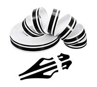 TOMALL Strisce adesive da 9,8 m per cofano auto, lato carrozzeria, auto da corsa, sport, strisce adesive per paraurti, gonne, tetto, decorazione universale modificata (nero)