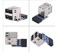 Tomantery Adattatore di Trasmissione Senza Perdita di Connettore della Scheda Madre USB 2.0 per il Collegamento di Dispositivi Diversi 5 Pezzi Tipo A 3,3 * 1,5 * 2 Cm (Tipo A)