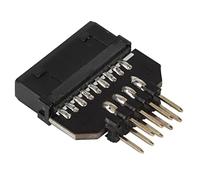 Tomantery Adattatore Efficiente per Pannello Frontale Splitter Scheda Madre USB per Ventola del Computer Fai da Te e Barra Luminosa, Connettore Stabile e per Scheda Madre USB 3.0 da 9 Pin a 2.0