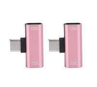 Tomantery Adattatore per Caricabatterie in Alluminio Tipo C Dual Splitter Convertitore USB 2 in 1 Portatile per 6/Mix 2S/Mate 10/ U11, 2 Pezzi Argento (#5)