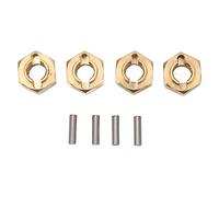 Tomantery Adattatore per Esagonale in Ottone 4 Pezzi Resistente All'usura per TRX4M 1/18 Miglioramento della stabilità del Cingolo (6 mm)