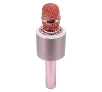Tomantery Altoparlante Microfono Wireless 2 in 1 con Luce LED Colorata per Karaoke Dal, Intrattenimento Domestico e Feste, ABS+metallo (Rosa)