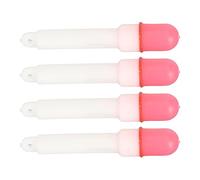 Tomantery Bastoncini Luminosi da Pesca Bastone LED con Luce Posteriore Galleggiante Ad Alta visibilità per Canna da Pesca 4 Pezzi per Notturna, Materiale ABS Resistente (Costante sul Rosso)