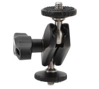 Tomantery Braccio Articolato Universale Testa a Doppia Sfera in Lega di Alluminio Durevole per Monitor Luce di Riempimento Fotocamera Design Portatile Compatto per Registi e Fotografi