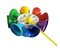 Tomantery Campana Musicale a 8 Note, Campanelle in Metallo Colorate per | Giocattolo musicale con campanelli a percussione, 8 note con tasti colorati, strumento didattico per la scuola materna,