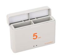 Tomantery Caricatore Rapido a Doppia Batteria Indicatore LED Hub di Ricarica per Action Camera per Action 4 3 5, Comoda Presa USB, Plastica/elettronica per Molteplici Scenari di Ricarica