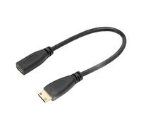 Tomantery Cavo Adattatore Micro USB Design Compatto e Portatile per Computer Telefonico, Cavo Plug and Play da Micro Maschio a Mini USB Femmina per Trasferimento Dati, Mini a Corto da 7,9" per
