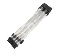 Tomantery Cavo di Alimentazione GPU ARGB Cavo di Prolunga Bright Neon da 24PIN a 24PIN per Appassionati di Giochi per PC e Modder TPE/Argento 9,8" (#2)