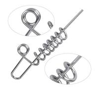 Tomantery Connettore per Esche da Pesca Morbide Vermi in Acciaio Inossidabile Affidabile Esca Perno a Molla Perno Fisso per Pesca All'aperto Confezione da 50 Pezzi 1,8 Pollici di Piccole Dimensioni