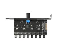 Tomantery Controller Ventola Stabile e Preciso per Chassis PC, Controller Ventola a 8 per Accessori Computer, velocità CPU 3 Pin 4 Pin 1 Manopola in Metallo (#2)