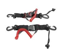 Tomantery Cordino per Immersione Subacquea da 2 Pezzi in Acciaio Inossidabile a Molla a Spirale per Prevenire la Perdita con Fibbia a Sgancio Rapido per Fotocamera Rosso Chiaro, Adatto per