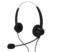 Tomantery Cuffie per Telefono Cellulare Cuffie per PC Aziendali con Cancellazione del Rumore per Call Center di Telemarketing in Ufficio, Nere 1 Pezzo