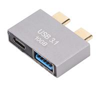Tomantery Dock di Espansione Doppia Trasmissione Tipo C Ad Adattatore USB 3.1 Ad Alta velocità per la Ricarica Protezione Porta Dati Compatibile con OS X Book Portatile in Lega di Alluminio