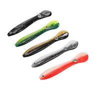 Tomantery Esca da Pesca Loach Alta Simulazione Occhi 3D Esca Morbida e Flessibile per Pescatori Set di 5 PVC Premium da 3,9 Pollici per Pescatori