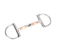 Tomantery Filetto a Dee in Acciaio Inossidabile con Rulli in Rame | Filetto French Link Eggbutt, bocca da 5 pollici con rulli in rame lisci per l\'allenamento quotidiano e la guida
